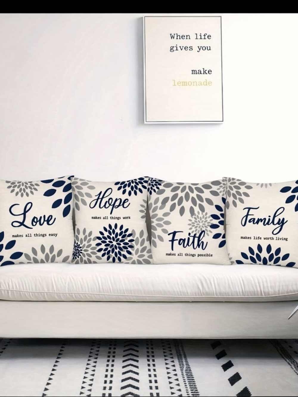 4-Piece Set Home Accent Pillows (No Inserts)